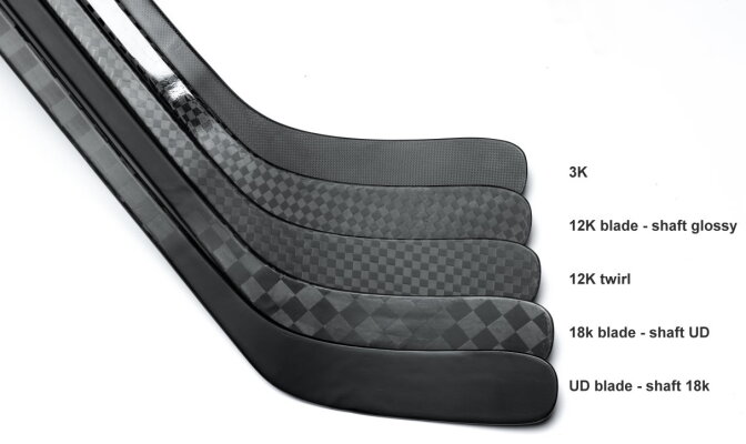 Folgende Schläger sind mit Carbon Weave 12K...